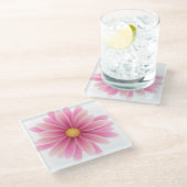 Pastel-Blume Glasuntersetzer (Schrägansicht)