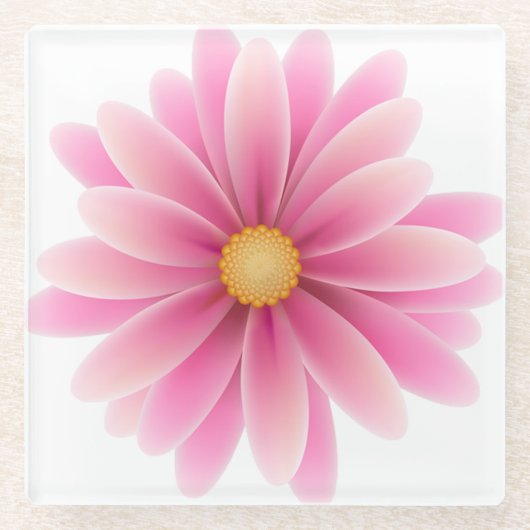 Pastel-Blume Glasuntersetzer (Vorderseite)