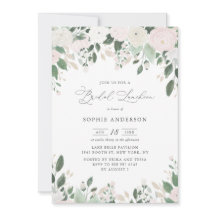 Pastel Blume Gold Glitzer Blätter Bridal Luncheon