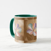 Pastel Blume Gold Green Combo Tasse (Vorderseite Links)