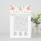 Pastel Blume Kinderdusche Word Search Game (Stehend Vorderseite)