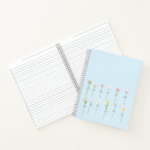 Pastel-Blume-Notebook - Minimales botanisches Desi Notizblock (Innenseite)