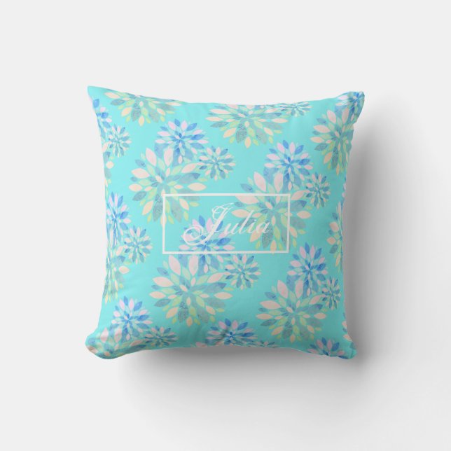 Pastel Blume Petals Julia Cushion Throw Kissen (Vorderseite)