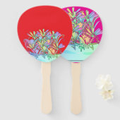 Pastel Blume Red Fächer (Vorne und Hinten)