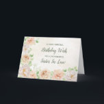 Pastel Blume Sister Law Birthday Card Karte<br><div class="desc">Hübsche und durchdachte Grußkarte für Ihre Schwester im Geburtstag des Gesetzes mit zarten Frühlingspastellfarben Aquarell Blume.</div>