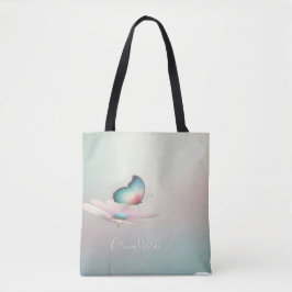 Pastel-Blume und Schmetterlingsverpackung Tasche