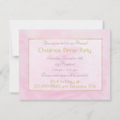 Pastel Blume Weihnachten 4,25x5,5 Einladung (Rückseite)