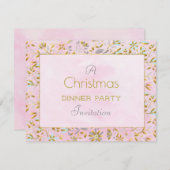 Pastel Blume Weihnachten 4,25x5,5 Einladung (Vorne/Hinten)