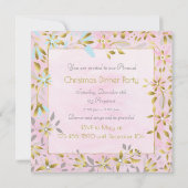 Pastel Blume Weihnachtsplatz einladen Einladung (Rückseite)