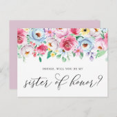 Pastel-Blume werden mein Ehrenmitglied sein Postkarte (Vorne/Hinten)