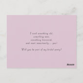 Pastel-Blume werden meine Page Boy Card sein Postkarte (Rückseite)