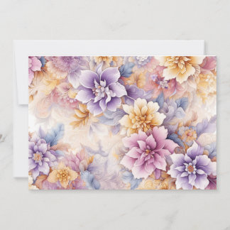 Pastel-Blumen-Kartenpackung x 10 Feiertagskarte