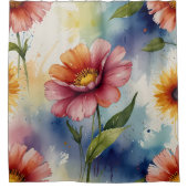 Pastel Blumendusche Vorhang Set (Vorderseite)