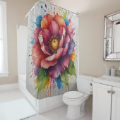 Pastel Blumendusche Vorhang Set (Beispiel)