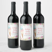 Pastel Blumeneis Wein Flasche Party Etikett (Flaschen)
