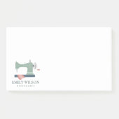 PASTEL BLUSH AQUA GREEN PINK SEWMACHINE TAILOR POST-IT KLEBEZETTEL (Vorderseite)