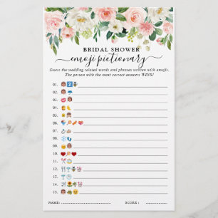 Pastel Blush Botanisches Brautparty-Spiel