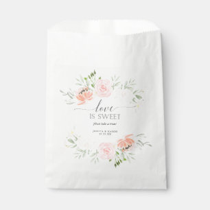 Pastel Blush Brautparty Gefallen Beutel Liebe ist Geschenktütchen