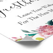 Pastel Blush Chic Floral Wedding Gästebuchuntersch Poster (Ecke)