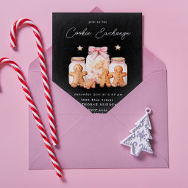 Pastel Blush Cookie Exchange Weihnachts-Party Einladung