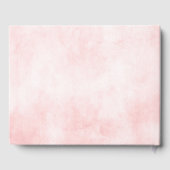 Pastel Blush Elfenbeinrosa Botanische Hochzeit mit Gästebuch (Rückseite)