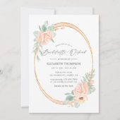 Pastel Blush Geometric Bachelorette Wochenende Einladung (Vorderseite)