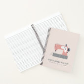 PASTEL BLUSH GRAY PEACH PINK SEWMACHINE TAILOR NOTIZBLOCK (Innenseite)