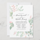 Pastel Blush Greenerenery Baby Shower by Mail Einladung (Vorderseite)
