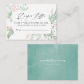 Pastel Blush Greenerenery Kinderdusche Windelwanne Begleitkarte (Vorne/Hinten)