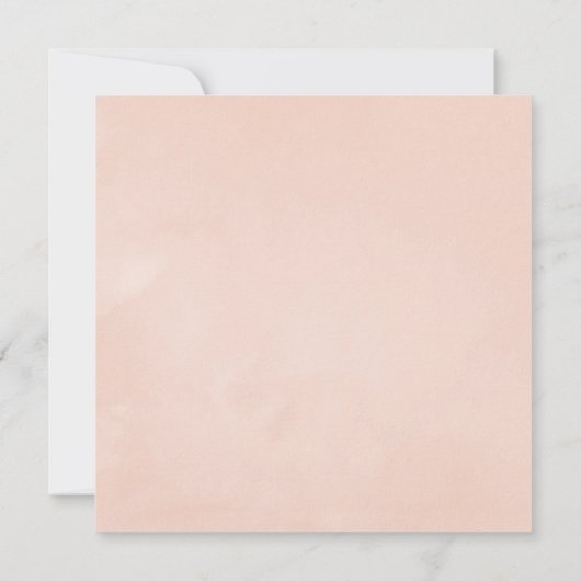 Pastel Blush Greenerity Wedding Einladung (Rückseite)