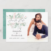 Pastel Blush Greenerity Wedding Save The Date (Vorne/Hinten)