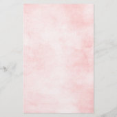Pastel Blush Hübsches Botanisches Hochzeitsmenü (Rückseite)