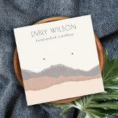 Pastel Blush Kraft Mountain Wave Earring Display Quadratische Visitenkarte