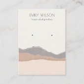Pastel Blush Kraft Mountain Wave Earring Display Visitenkarte (Vorderseite)