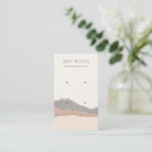 Pastel Blush Kraft Mountain Wave Earring Display Visitenkarte (Stehend Vorderseite)