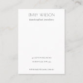 Pastel Blush Kraft Mountain Wave Earring Necklace Visitenkarte (Rückseite)
