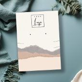 Pastel Blush Kraft Mountain Wave Earring Necklace Visitenkarte