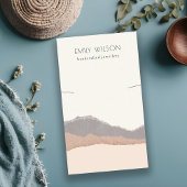 Pastel Blush Kraft Mountain Wave Necklace Display Visitenkarte