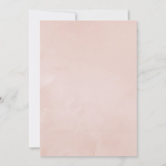 Pastel Blush Pink Bloral Wedding Save The Date (Rückseite)