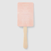 Pastel Blush Pink Blumenzwiebelprogramm Fächer (Rückseite)