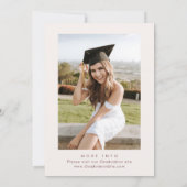 Pastel Blush Pink Boho Wildblume Graduation Party Einladung (Rückseite)