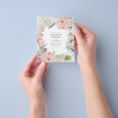 Pastel Blush Pink Dahlia Hochzeit Einladung Flyer (Gruppe)