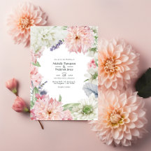 Pastel Blush Pink Dahlia Wedding