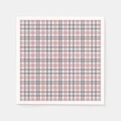 Pastel Blush Pink Gray White Plaid Pattern Serviette (Vorderseite)