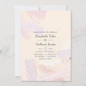 Pastel Blush Pink & Lavender Paint Splash Hochzeit Einladung (Vorderseite)