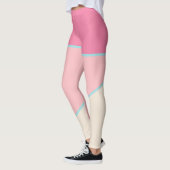Pastel Blush pink Teal yellow color block Leggings (Links)