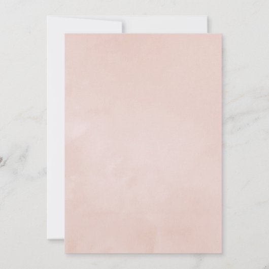 Pastel Blush Pink Virtual Dusche Einladung (Rückseite)
