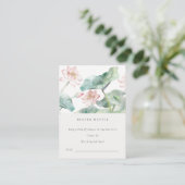 Pastel Blush Wasserlilie Diaper Raffle Babydusche Begleitkarte (Stehend Vorderseite)