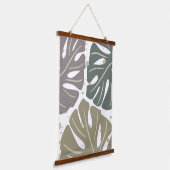 Pastel Boho Abstrakte Bio Ästhetik Moderne Mauer Wandteppich Mit Holzrahmen (Gewinkelt)