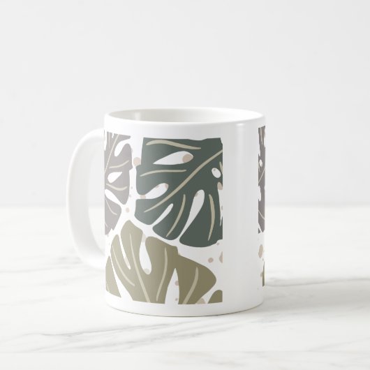 Pastel Boho Abstrakte Bio ästhetische Tasse (Vorderseite Links)